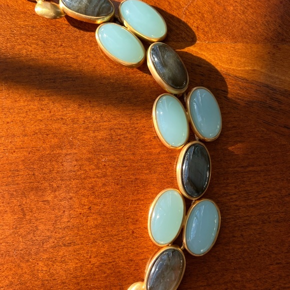 JULIE VOS BRACELET & EARRINGS SET (Aqua Blue Chalcedony & Labradorite)  *RETIRED - Picture 8 of 14